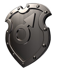 Image showing male symbol on shield