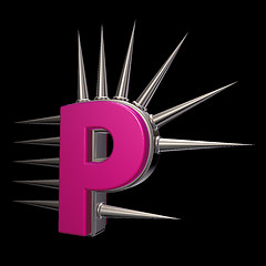 Image showing prickles letter p