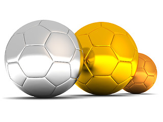 Image showing soccer balls