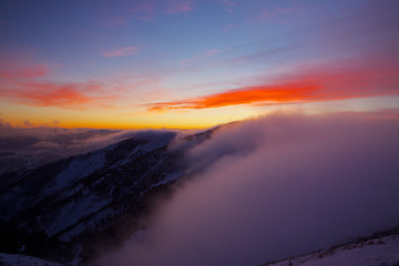 Image showing Sunset over Slovakia