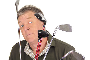 Image showing Surprised Golfer