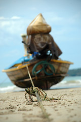 Image showing Rope and boat