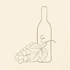 Image showing wine and grapes