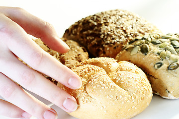 Image showing Assortment of baked bread