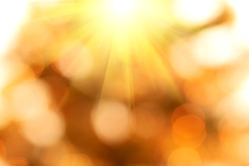 Image showing natural bokeh background with sun