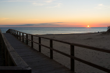 Image showing Early morning on Arenales beach