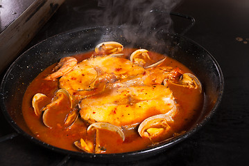 Image showing Cooking hake