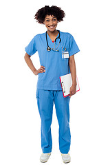 Image showing Full length portrait of young medical professional