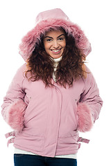 Image showing Trendy look with fur, studio isolated shot