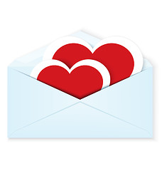 Image showing Heart stickers envelope 