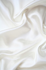 Image showing Smooth elegant white silk as background