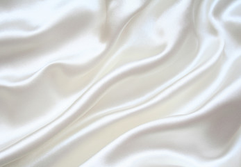 Image showing Smooth elegant white silk as background