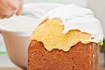 Image showing Cream on cake icing