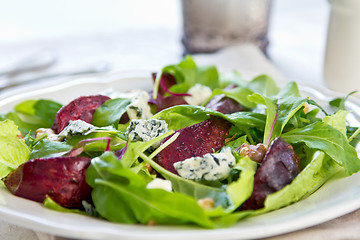 Image showing Roasted Beetroot with Blue cheese salad