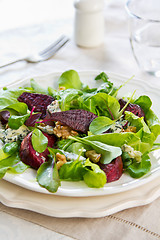 Image showing Roasted Beetroot with Blue cheese salad