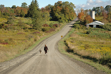 Image showing Morning Country Walk