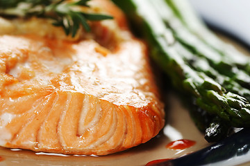 Image showing Baked salmon