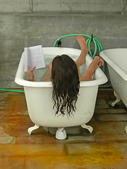 Image showing Woman Bathing