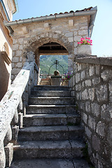 Image showing Fragment of Our Lady of the Rock church in Perast, Montenegro