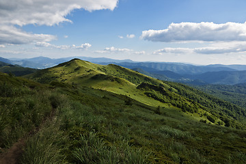 Image showing Green mountains Bieszczady