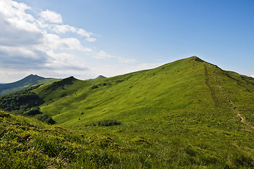 Image showing Green mountains Bieszczady