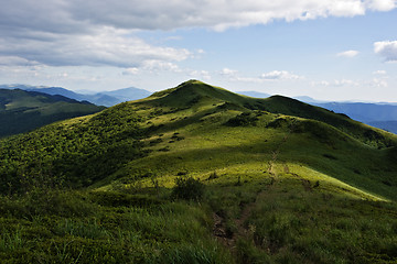 Image showing Green mountains Bieszczady