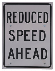 Image showing Reduced Speed Ahead
