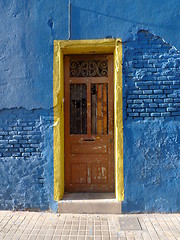 Image showing yellow framed door