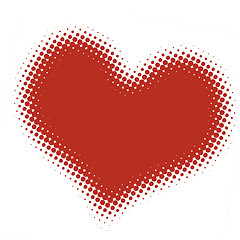 Image showing halftone heart