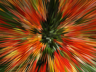 Image showing red and green prickly background