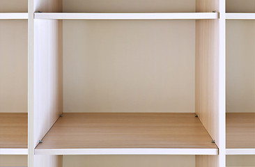 Image showing empty wooden shelf