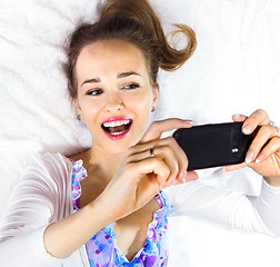 Image showing woman with cellphone