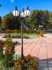 Image showing Lanterns in city park