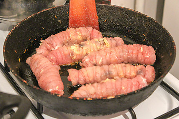 Image showing Process of cooking of chops curtailed into tubules