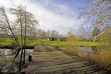 Image showing Rickety Wooden Bridge, Brownsmead