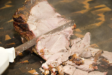 Image showing Roast Being Sliced