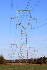 Image showing electric pylons