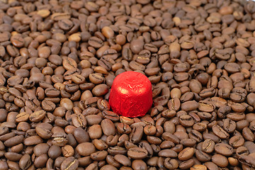 Image showing Chocolate on coffee