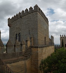 Image showing Tower of Almodovar del Rio medieval castle in Spain