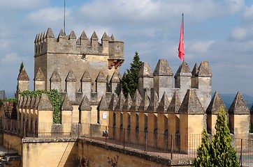 Image showing Tower of Almodovar Del Rio medieval castle in Spain