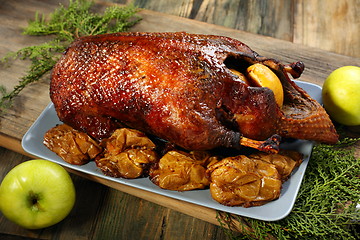 Image showing Duck in honey-mustard glaze.