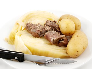 Image showing Meat and cabbage