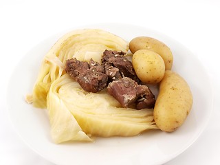 Image showing Mutton with cabbage