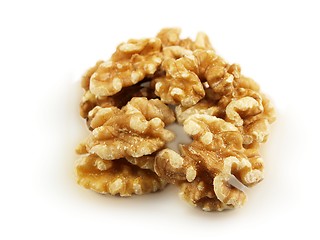 Image showing Walnuts towards white