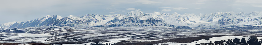 Image showing South view at Rainbow Ridge area in Alaska Range