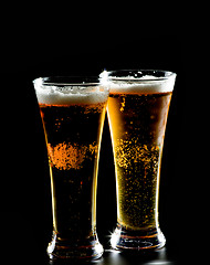 Image showing Two Glasses of Beer