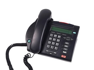 Image showing Black telephone