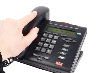 Image showing Black telephone