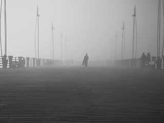 Image showing Walking in fog