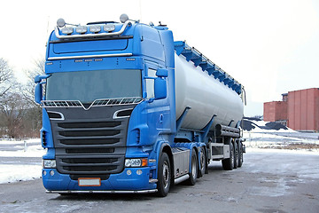 Image showing Blue Tanker Truck